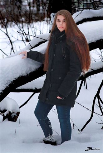 alina in snow nature photo by photographer zmiterr