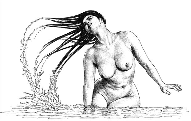 alixia splash artistic nude artwork by artist subhankar biswas