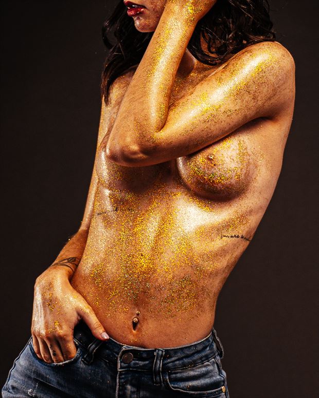 all that glitters is gold artistic nude photo by artist herschel zahnd