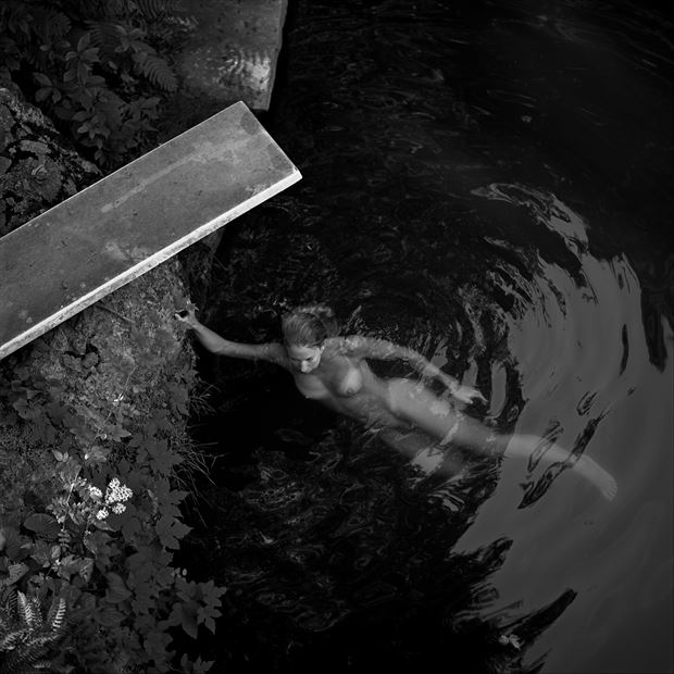 allie and the rock pool hamilton ma 1996 artistic nude photo by photographer scott ryder