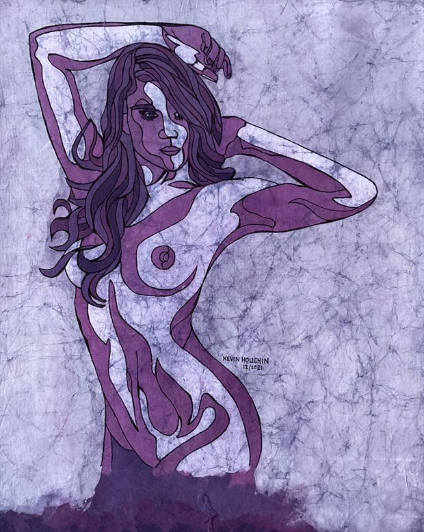 amber rose mcconnell artistic nude artwork by artist kevin houchin