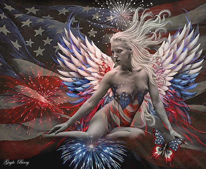 america the beautiful artistic nude artwork by artist gayle berry