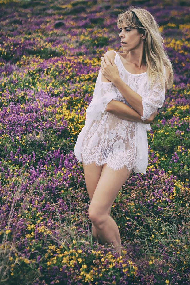 amongst the heather gorse natural light photo by model selkie