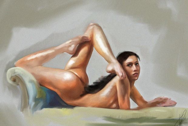 anatomical study artistic nude artwork by artist riccardo scavo