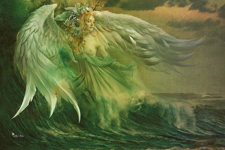angel of the sea artistic nude artwork by artist digital desires