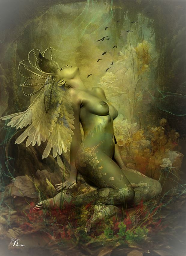 annysia from the black forest artistic nude artwork by artist digital desires