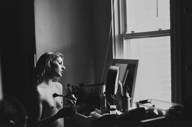 applying makeup artistic nude photo by photographer chrisbossphoto