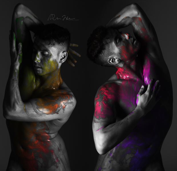 artistic nude body painting artwork by model patrick sabel