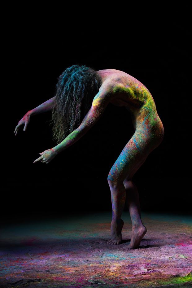 artistic nude body painting photo by model vivian cove