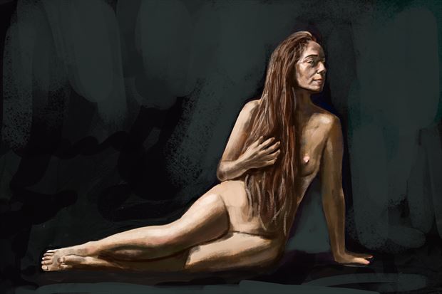 artistic nude chiaroscuro artwork by artist eduardo replinger