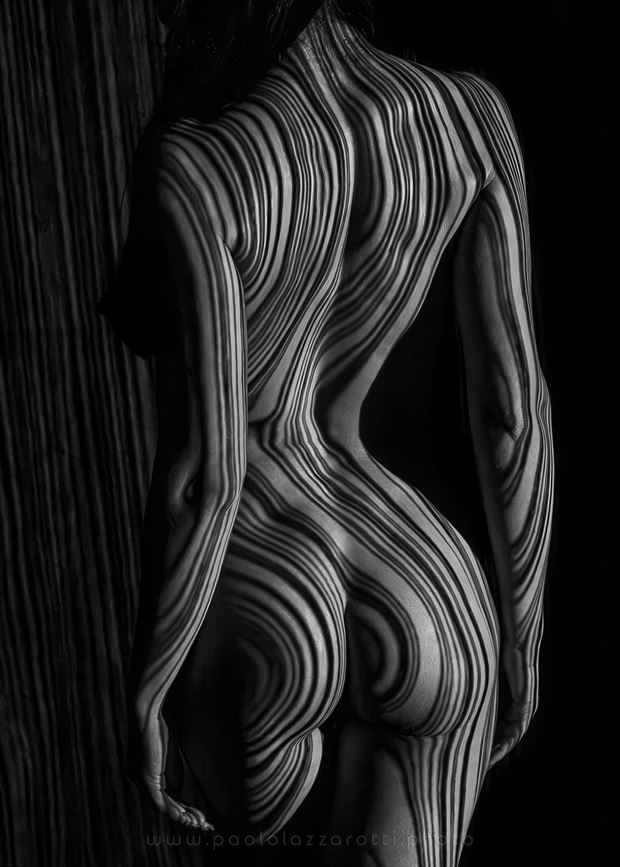 artistic nude chiaroscuro photo by artist paolo lazzarotti