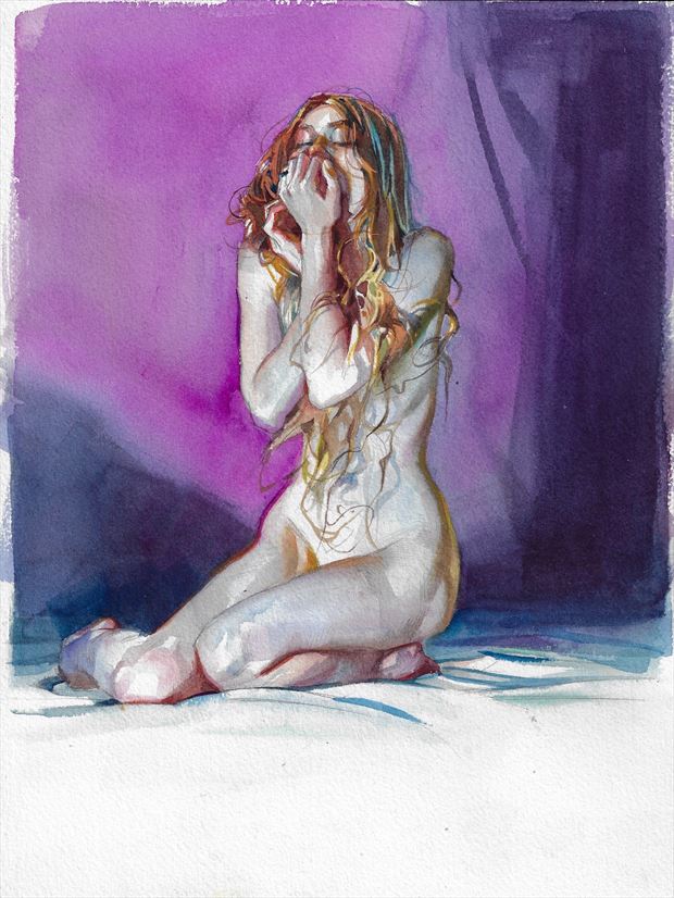 artistic nude figure study artwork by artist james martin 