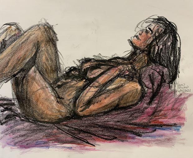 artistic nude figure study artwork by artist kevin houchin