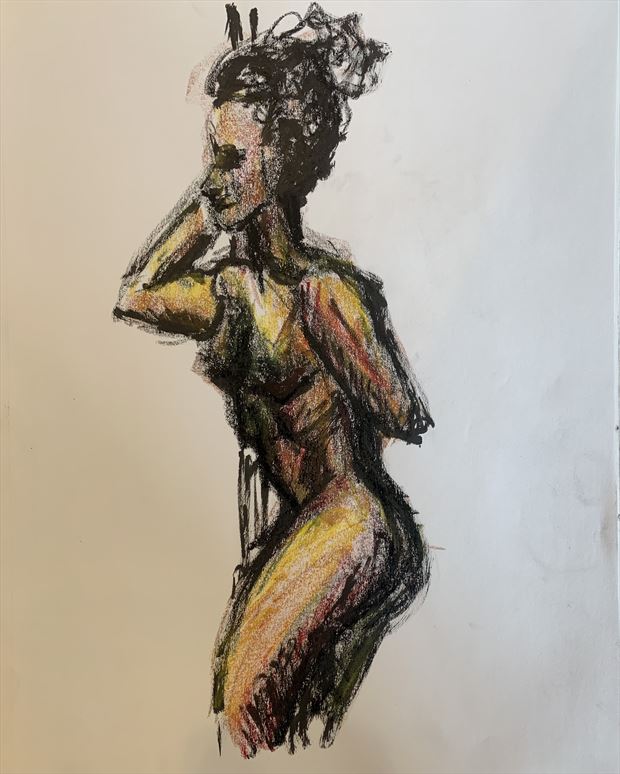 artistic nude figure study artwork by artist kevin houchin