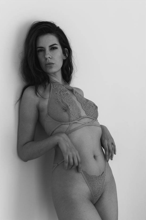 artistic nude lingerie photo by model elodie hb