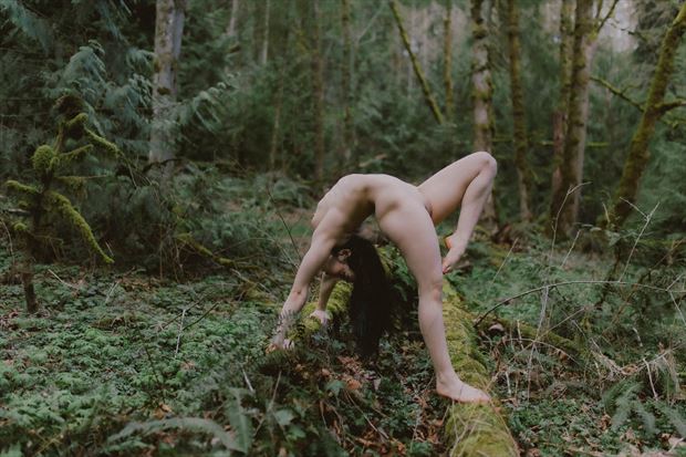 artistic nude nature photo by model pretzelle