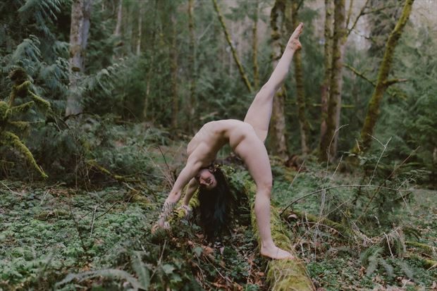 artistic nude nature photo by model pretzelle