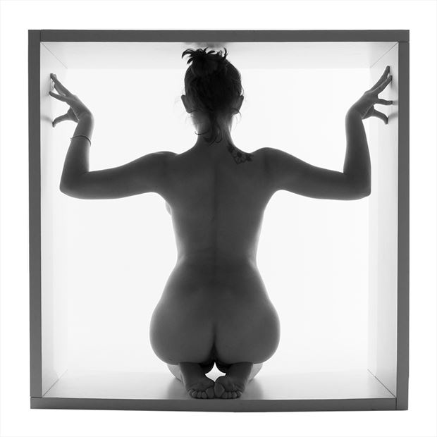 artistic nude silhouette photo by model bou