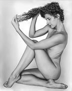 artistic nude studio lighting photo by model vivian cove