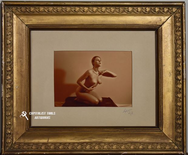 astrid 2 6 in antique frame and matte artistic nude photo by photographer capitalist tools