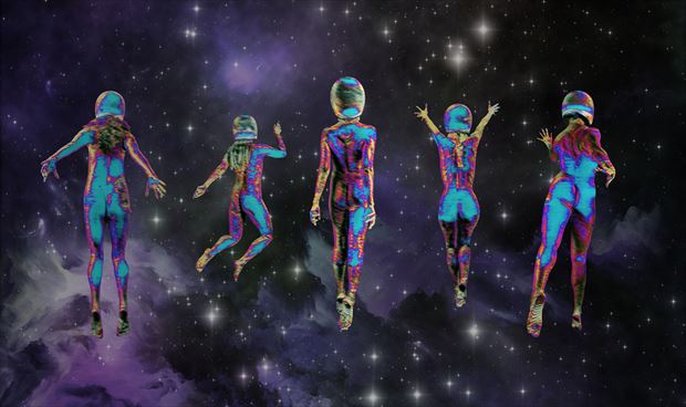 astronaut team surreal artwork by photographer michael davis