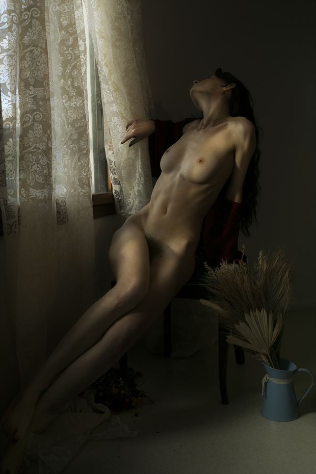 at the window artistic nude photo by photographer robert koudijs
