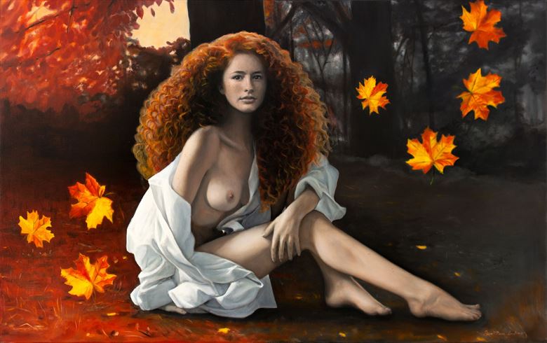 automne artistic nude artwork by artist j pierre a leclercq