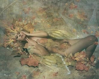 autumn fairy artistic nude artwork by artist digital desires
