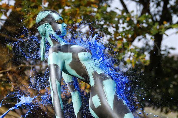 autumnsplash blue artistic nude artwork by artist bodyart j d%C3%BCsterwald