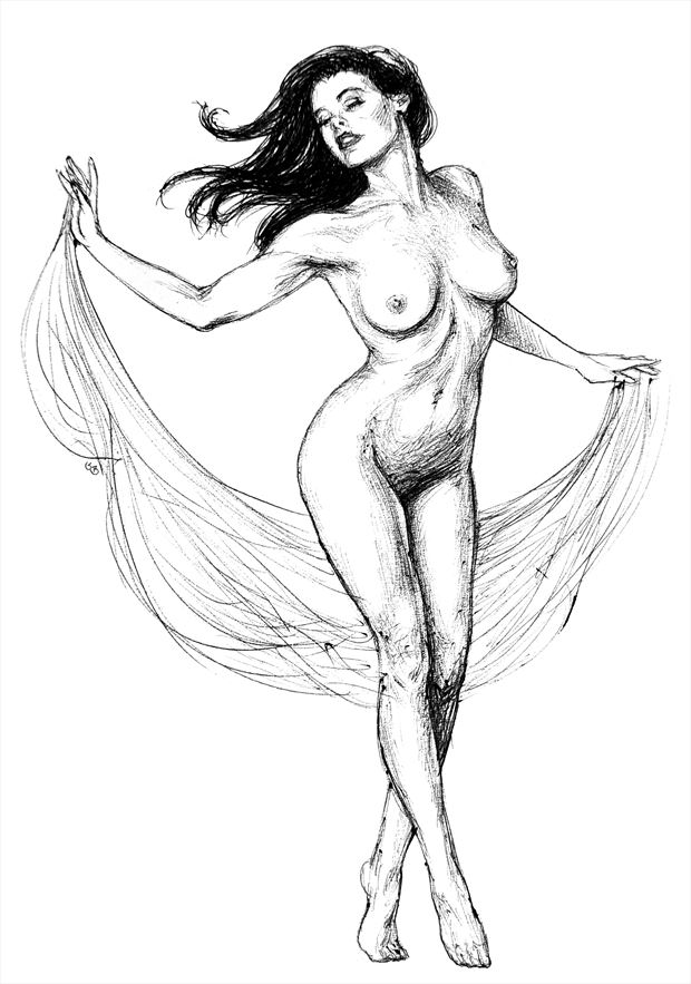 ayla carefree artistic nude artwork by artist subhankar biswas