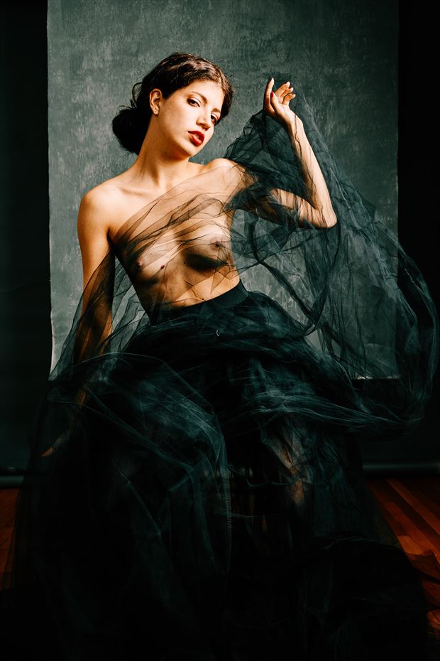 balck widow artistic nude photo by model morganagreen