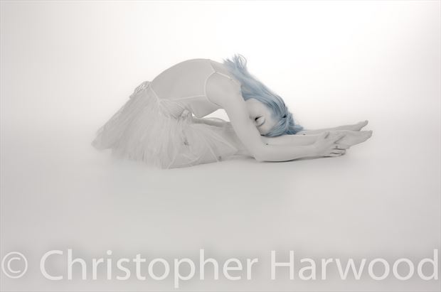 ballerina stretching vintage style photo by photographer christopher harwood