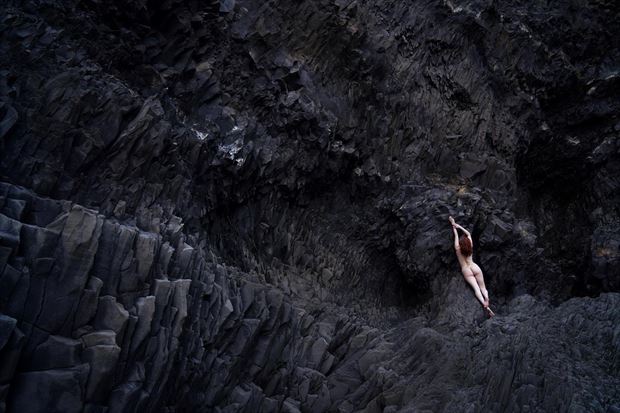 basalt artistic nude photo by model icelandic selkie