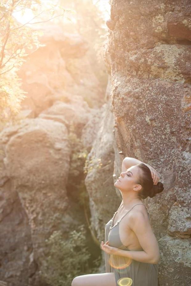 basking in the sun nature photo by model ceara blu