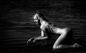 bathing Artistic Nude Artwork by Model Anna Johansson