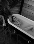 baths and smokes artistic nude photo by model jayde on film