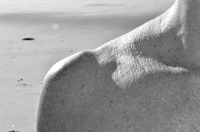 beach and shoulder artistic nude photo by photographer tim ash