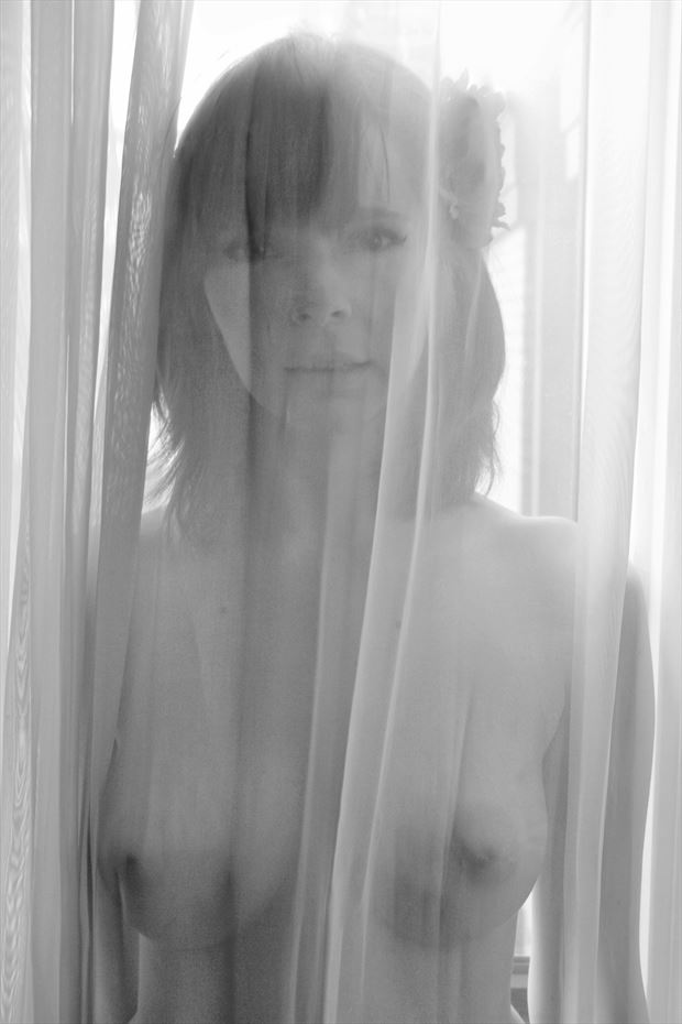 beatrix in the curtains artistic nude photo by photographer the hungry eye