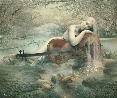 beautiful music artistic nude artwork by artist digital desires