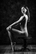 bella seated artistic nude photo by photographer paul mason