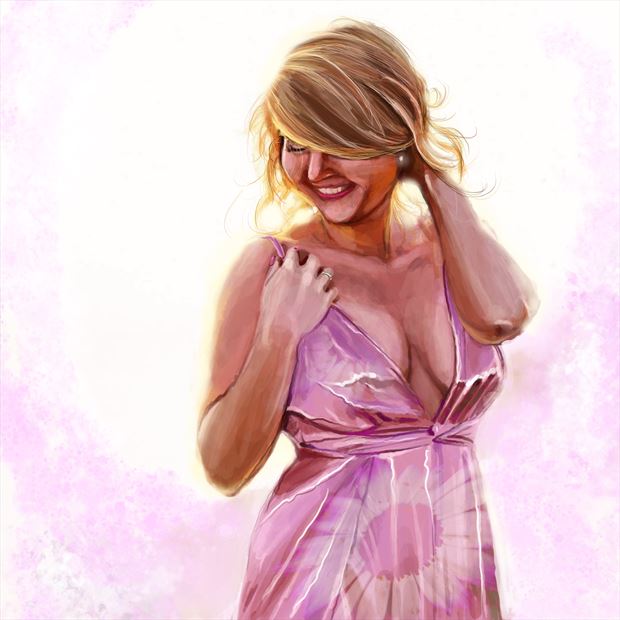 bellina in pink 3 fashion artwork by artist nick kozis