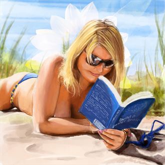 bellina sunshine 3 bikini artwork by artist nick kozis