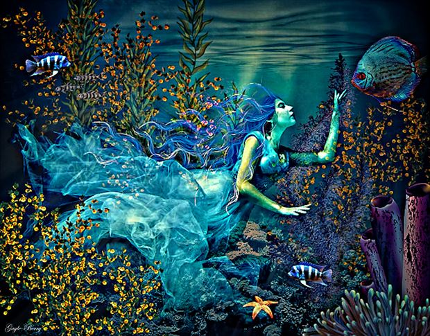 beneath the ocean surreal artwork by artist gayle berry