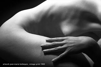 bent nude with hand artistic nude photo by photographer jean marie bottequin