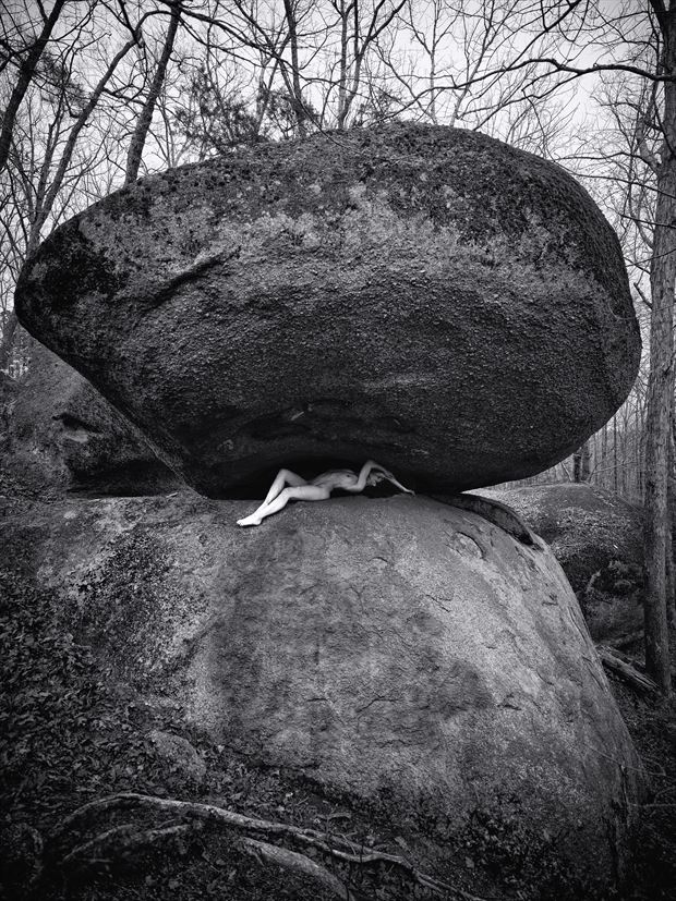 between a rock and a hard place artistic nude photo by photographer nostalgia studios