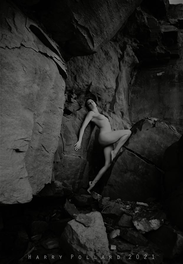 between a rock and a hard place artistic nude photo by photographer shootist