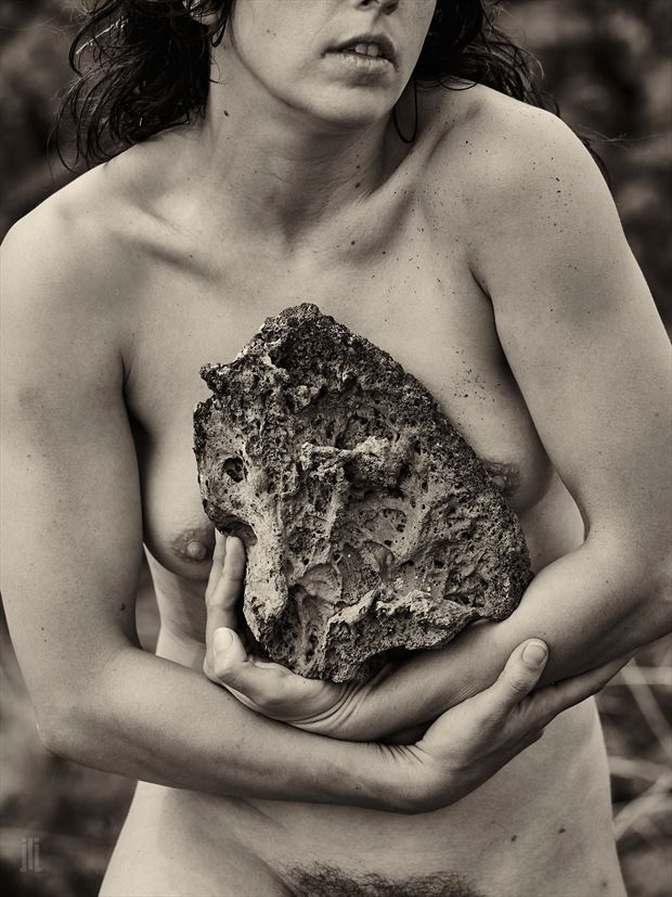 between a rock and a heart place artistic nude photo by photographer james landon johnson