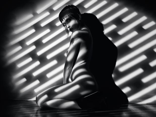 between the lines artistic nude photo by model melancholic