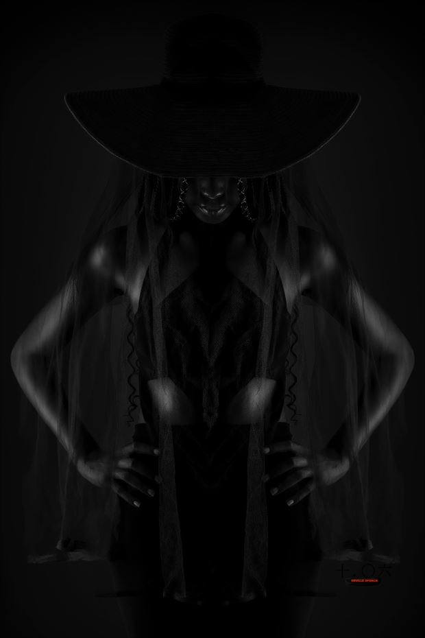 black alternative model artwork by photographer orville spence