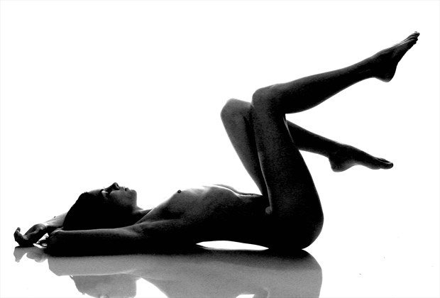 black and white bright wall Artistic Nude Photo by Photographer Rusty Hann